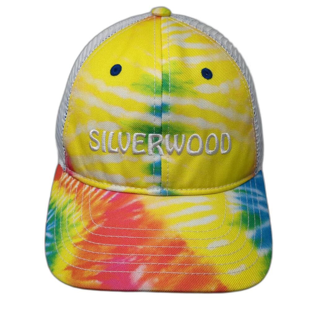 Jacobson Hat Baseball Cap Yellow One Size Tie-Dye Mesh Silverwood Theme Park